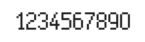5×9数字点阵字体 ddN59AB0874