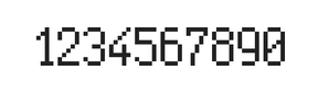 5×9数字点阵字体 ddN59AB0876