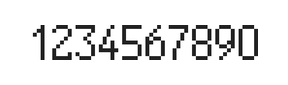 5×9数字点阵字体 ddN59AB0878