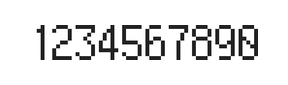 5×9数字点阵字体 ddN59AB0880