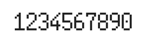 5×9数字点阵字体 ddN59AB0881