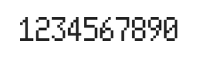 5×9数字点阵字体 ddN59AB0882