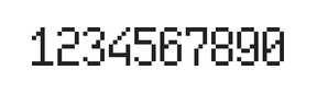 5×9数字点阵字体 ddN59AB0883