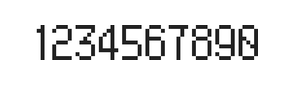5×9数字点阵字体 ddN59AB0884