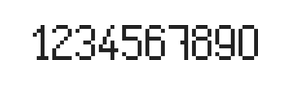 5×9数字点阵字体 ddN59AB0891