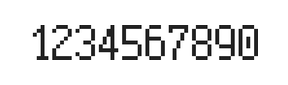 5×9数字点阵字体 ddN59AB0894