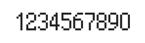 5×9数字点阵字体 ddN59AB0895