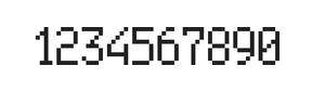 5×9数字点阵字体 ddN59AB0897