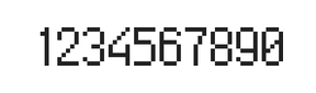 5×9数字点阵字体 ddN59AB0898