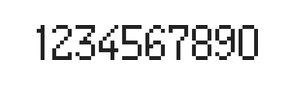 5×9数字点阵字体 ddN59AB0901