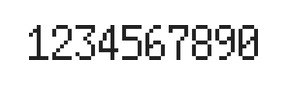 5×9数字点阵字体 ddN59AB0902