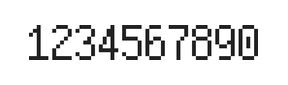5×9数字点阵字体 ddN59AB0903