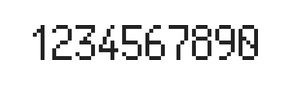 5×9数字点阵字体 ddN59AB0908