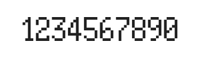 5×9数字点阵字体 ddN59AB0909