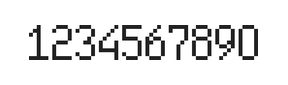 5×9数字点阵字体 ddN59AB0910