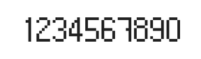 5×9数字点阵字体 ddN59AB0911