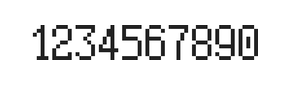 5×9数字点阵字体 ddN59AB0912