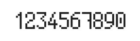 5×9数字点阵字体 ddN59AB0918