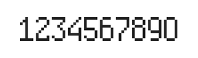 5×9数字点阵字体 ddN59AB0919