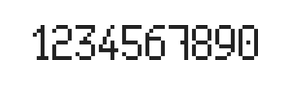 5×9数字点阵字体 ddN59AB0923