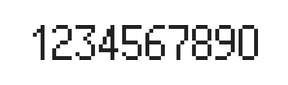 5×9数字点阵字体 ddN59AB0925