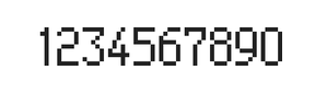 5×9数字点阵字体 ddN59AB0927