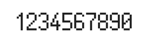 5×9数字点阵字体 ddN59AB0929