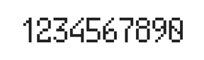 5×9数字点阵字体 ddN59AB0934