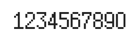 5×9数字点阵字体 ddN59AB0939