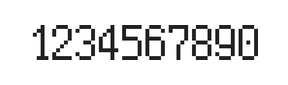 5×9数字点阵字体 ddN59AB0940