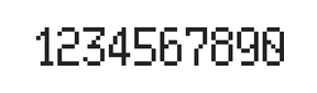 5×9数字点阵字体 ddN59AB0942