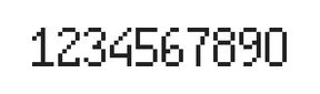 5×9数字点阵字体 ddN59AB0943