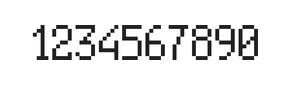 5×9数字点阵字体 ddN59AB0946