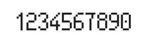 5×9数字点阵字体 ddN59AB0949