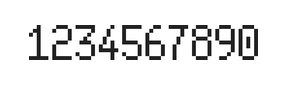 5×9数字点阵字体 ddN59AB0953