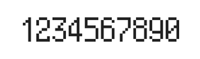 5×9数字点阵字体 ddN59AB0960