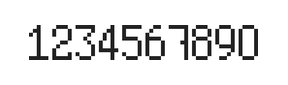 5×9数字点阵字体 ddN59AB0961