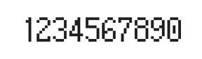 5×9数字点阵字体 ddN59AB0965