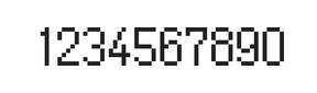 5×9数字点阵字体 ddN59AB0966