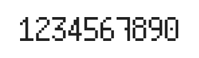 5×9数字点阵字体 ddN59AB0971