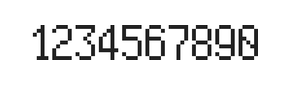 5×9数字点阵字体 ddN59AB0973