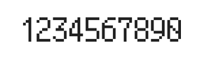 5×9数字点阵字体 ddN59AB0974