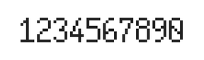 5×9数字点阵字体 ddN59AB0976