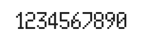 5×9数字点阵字体 ddN59AB0980
