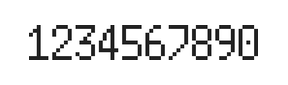 5×9数字点阵字体 ddN59AB0986