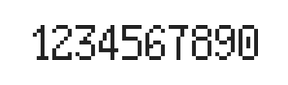 5×9数字点阵字体 ddN59AB0989
