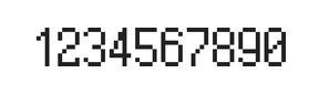 5×9数字点阵字体 ddN59AB0990
