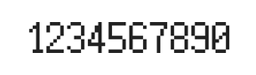 5×9数字点阵字体 ddN59AB0994