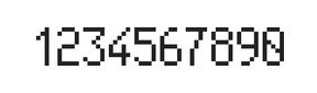 5×9数字点阵字体 ddN59AB0995