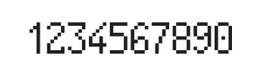 5×9数字点阵字体 ddN59AB0998